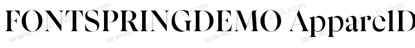 FONTSPRINGDEMO ApparelDisplayRegul字体转换